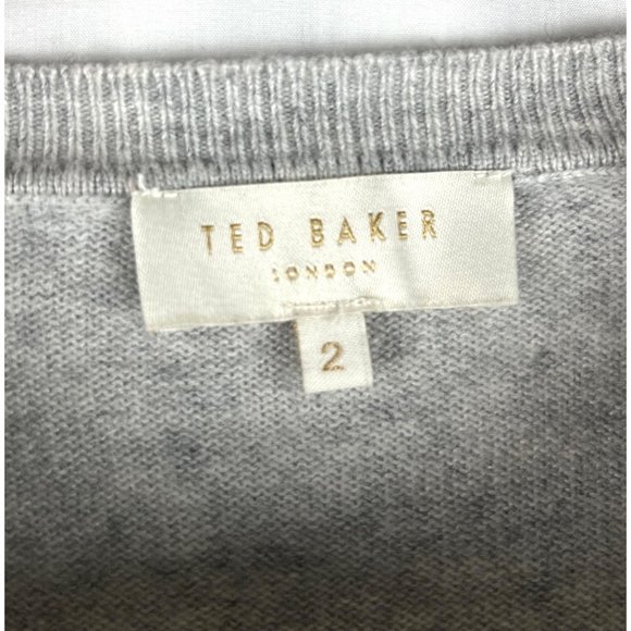 Cottage Lace Ted Baker London Gray Cashmere/Merino Blend Sweater, Women’s 2 - Picture 8 of 10